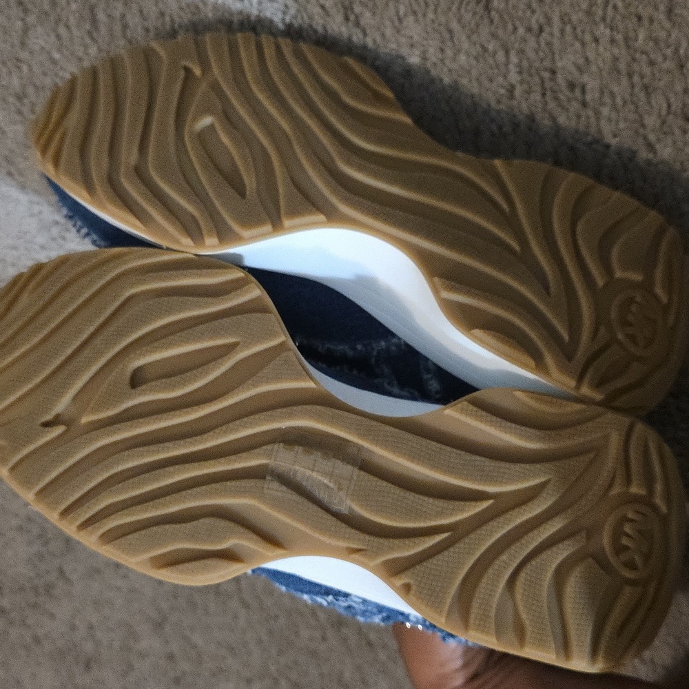 Michael Kors Ari Trainer Frayed Denim Sneakers - Picture 7 of 11